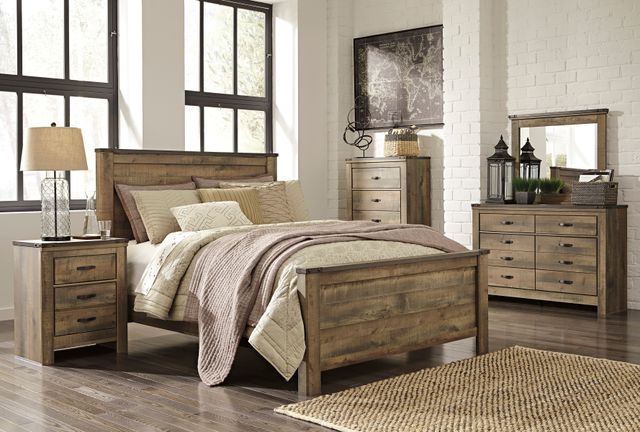 Signature Design by Ashley® Trinell Rustic Brown Queen Panel Footboard-3