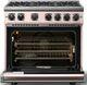 Viking® 7 Series 36" Blush Pro Style Natural Gas Range-1