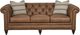 Craftmaster® Customizable CM Leather Tufted Sofa with Pillows-2
