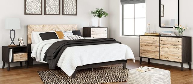 Signature Design by Ashley® Piperton 2-Piece Brown/Black Full Panel Headboard Bed Set-3