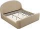Modus Furniture Colton Sourdough California King Upholstered Panel Bed-2
