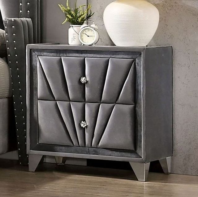 Furniture of America® Carissa Gray Nightstand-2