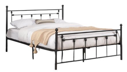 Milton Greens Stars Black Full Victorian Style Metal Platform Bed-0
