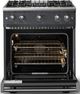 Viking® 5 Series 30" Cast Black Pro Style Gas (LP) Range with Polished Chrome Trim-1