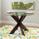 Powell® Auden Glass Top Dining Table with Espresso Base-1