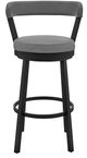 Armen Living Bryant Black/Grey 30" Swivel Bar Stool-4