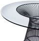 VIG Furniture Modrest Chandler Black/Clear/Stainless Steel Dining Table-2