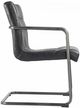 Moe's Home Collection Ansel 2-Piece Black Leather Dining Arm Chair Set-2