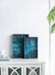 A & B Home 2-Piece Blue/Gold Tray Set-5