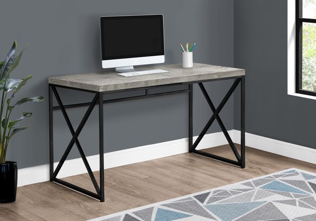 Monarch Specialties Inc. Grey Reclaimed Wood 48" Computer Desk-0