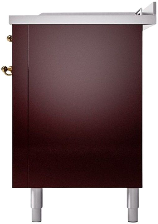 Ilve® Nostalgie II Series 60" Burgundy Pro Style Dual Fuel Range-3