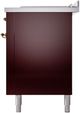 Ilve® Nostalgie II Series 60" Burgundy Pro Style Dual Fuel Range-3