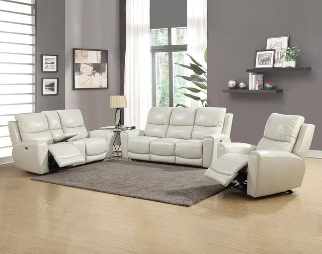 Steve Silver Co. Laurel Ivory Dual Power Reclining Loveseat-1