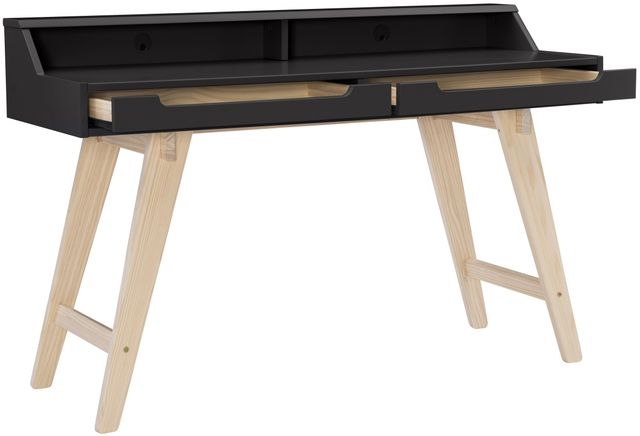 Linon Shivley Black/Natural Office Desk-1