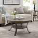 Powell® Franklin Gray Cocktail Table with Pewter Frame-1
