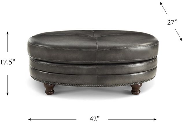 Hydeline® Belfast Ash Gray Ottoman-1