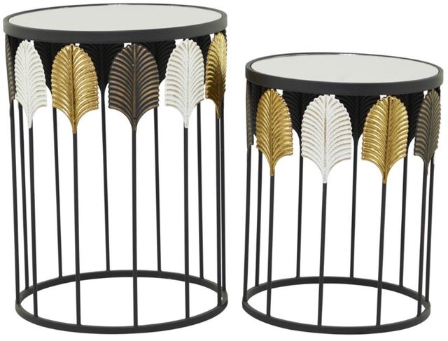 Deco Marche 2-Piece Black End Table Set-0