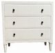 Million Dollar Rustic Frosted White Side Table with 3 Drawers-0