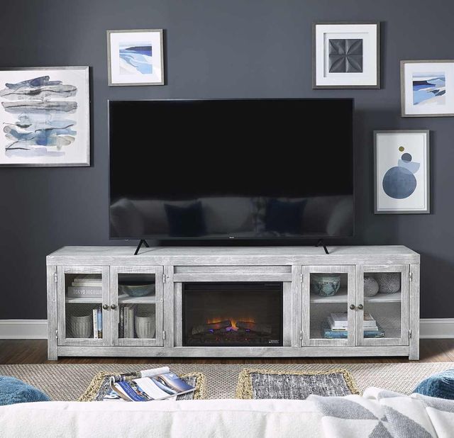 aspenhome® Avery Loft Limestone 97" Fireplace Console-1