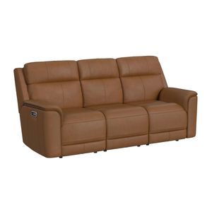 Elements International Mustang Aline Butternut Power Reclining Sofa