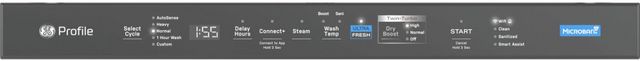 GE Profile™ 24" Fingerprint Resistant Black Stainless Steel Top Control Built In Dishwasher-3