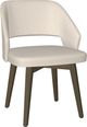 Amisco Customizable Loretta Dining Arm Chair with Upholstered Seat and Backrest with Solid Wood Base-0