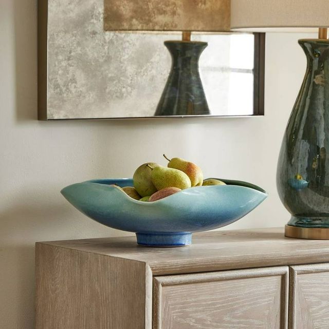 Uttermost® Blue Lagoon Blue-Green Ceramic Indoor-Outdoor Bowl-1