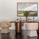 Dovetail Furniture Jonie Camel Swivel Dining Chair-1