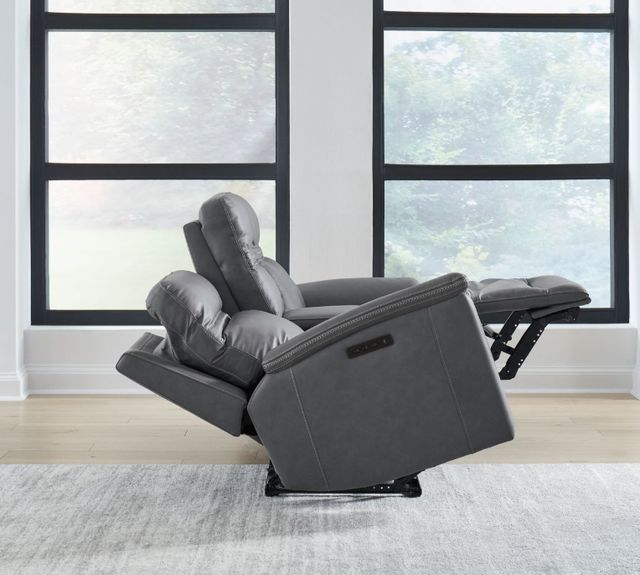 Liberty Furniture Cooper Blue Gray Power Reclining Loveseat with Console-3