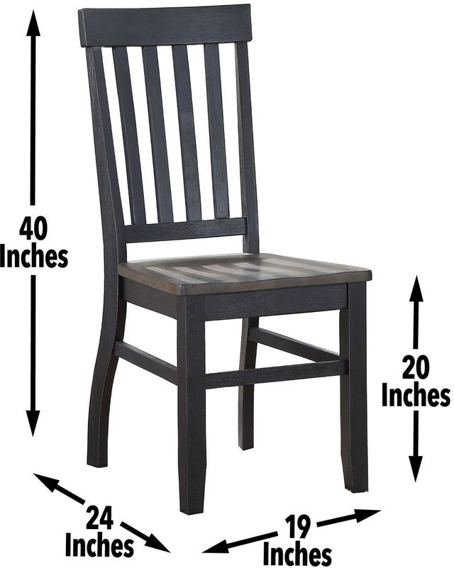 Steve Silver Co. Raven Noir Driftwood/Ebony Side Chair-2
