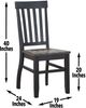 Steve Silver Co. Raven Noir Driftwood/Ebony Side Chair-2