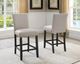 Brassex Inc. Avery 2-Piece Beige/Black 24'' Bar Stool Set-1