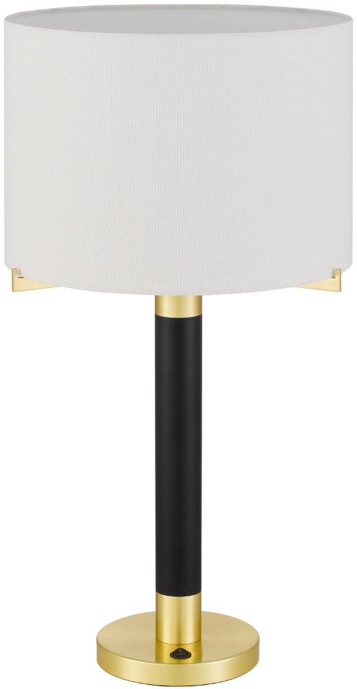 Cal® Lighting & Accessories Goldston Antique Brass/Black Table Lamp-0