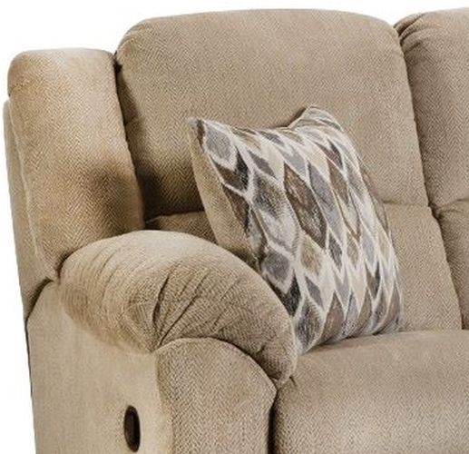 HomeStretch Newport Beige Double Manual Reclining Sofa-1