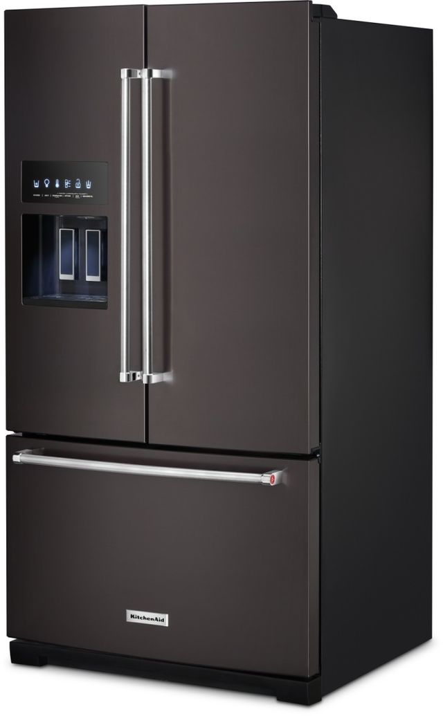 KitchenAid® 36 in. 27.0 Cu. Ft. PrintShield™ Black Stainless French Door Refrigerator-2