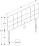Monarch Specialties Inc. White Leather Look Full Headboard-1