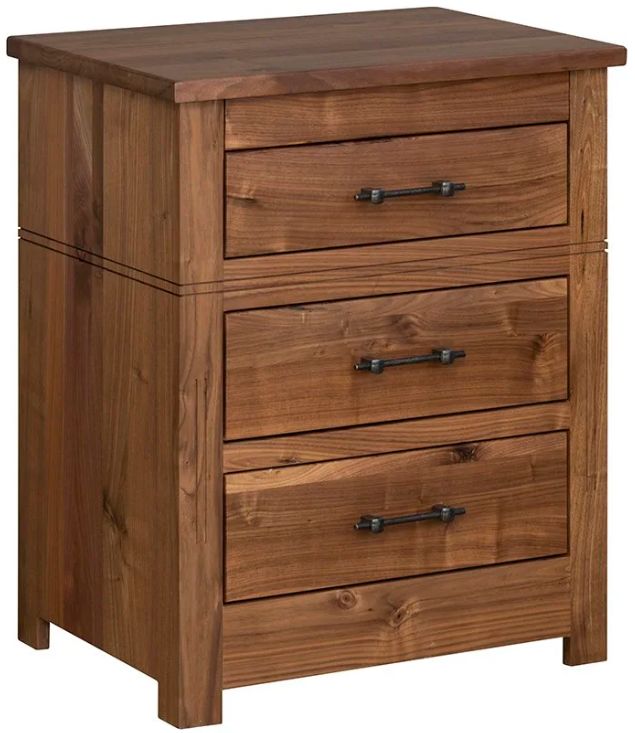 Country Classic Collection Customizable Mission Nightstand with Slide Out Top-1