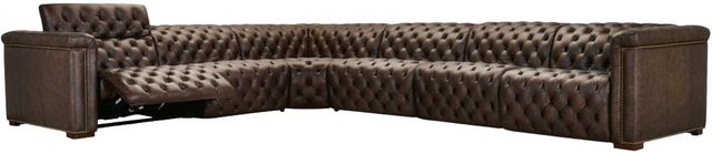 Hooker® Furniture SS Savion Deux 6-Piece West Saddlewood L-Shape Power Reclining Sectional with Power Headrests-1