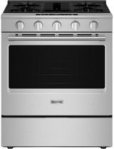 Maytag® 30" FingerPrint Resistant Stainless Steel Slide-In Gas Range with Grill Mode