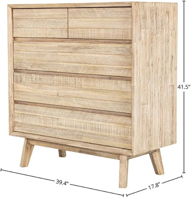 LH Home Gia Light Driftwood 5-Drawer Chest-1