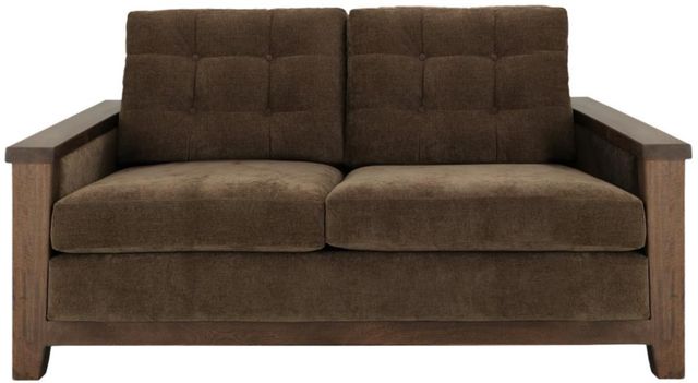 International Furniture Direct Walnut Brown/Reddish Brown Loveseat-2