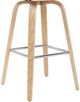 Armen Living Vienna Oak/White Swivel Barstool-4