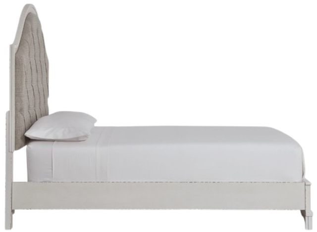 Signature Design by Ashley® Blendon Chipped White Queen Upholstered Panel Bed-3