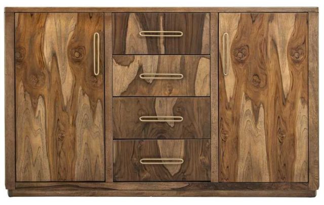 International Furniture Direct Balam Stained Brown Buffet-3