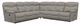La-Z-Boy® James 5-Piece Stone Manual Reclining Sectional-0