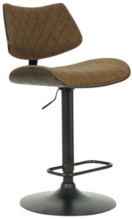 Armen Living Leland 4-Piece Espresso/Vintage Dark Brown Barstool Set-0