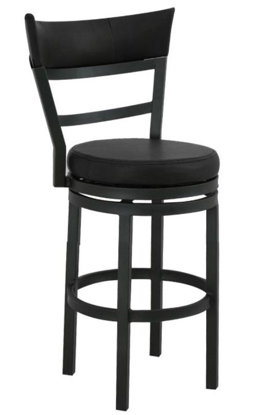 International Furniture Direct Gray II Black/Blacksmithing Black 30'' Barstool-0
