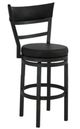 International Furniture Direct Gray II Black/Blacksmithing Black 30'' Barstool-0