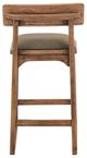 International Furniture Direct Balam Gray/Stained Brown Upholstered Barstool-3