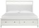 Magnussen Home® Springhouse Whisper White King Panel Storage Bed with Upholstered Headboard-1